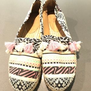 crown vintage colorful espadrilles
